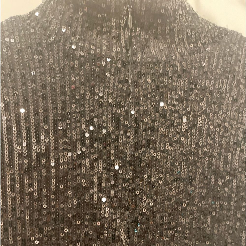 NEW Michael Costello x Revolve Houston Sequins Mesh Maxi Dress in Black.Size M - Picture 12 of 15